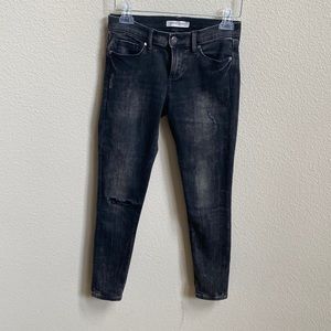 Banana Republic Black Denim Skinny Jeans Sz 24P